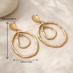 Boucles d’oreilles pendantes dorées pour femme, look bohème chic au quotidien