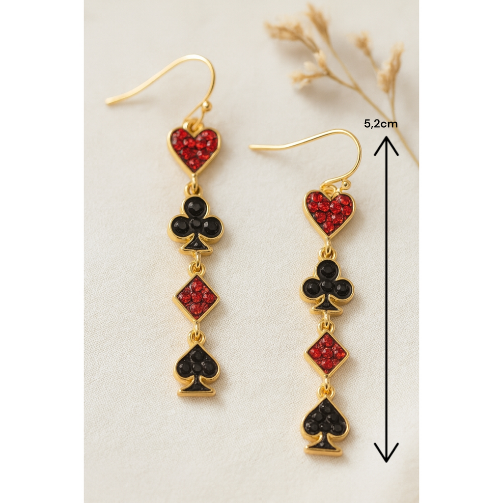 Boucles longues fantaisie femme pour tenue de soirée style casino