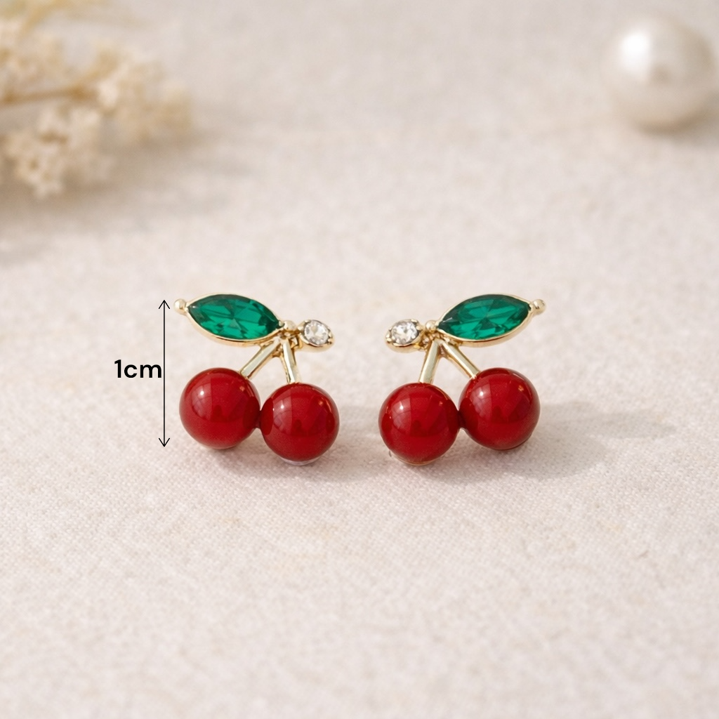 Puces cerises fantaisie portées au quotidien, look romantique et estival